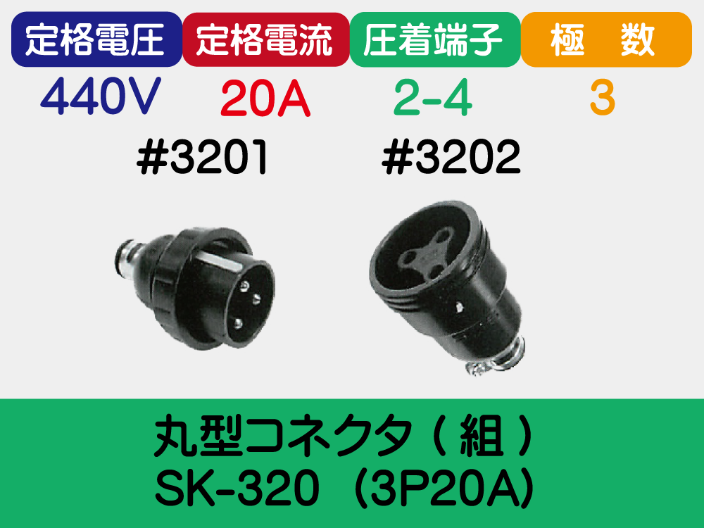 丸型ｺﾈｸﾀ (組) SK-320  (3P20A)