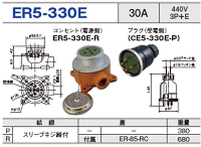 露出型コネクタ(防雨型) ER5-330E一覧