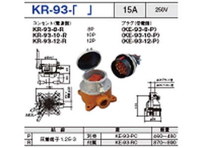 制御用多極型コネクタ KR-93-10一覧