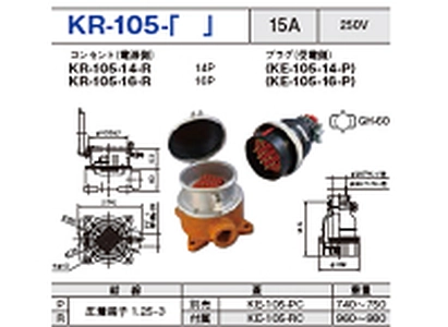 制御用多極型コネクタ KR-105-14一覧