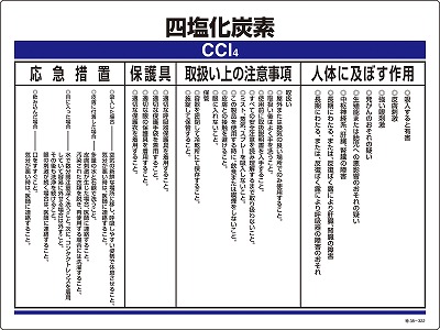 特定化学物質関係標識　035322  特38-322