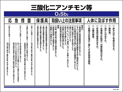 特定化学物質関係標識　035333  特38-333