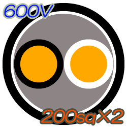 CV200sq×2C　50m