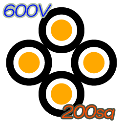 600V CVQ 200sq  10m