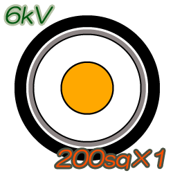 6kV CV200sq×1C 50m