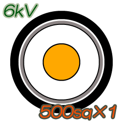 6kV CV500sq×1C 10m