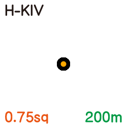 耐熱電気機器用ビニル絶縁電線　H-KIV 0.75sq　200ｍ