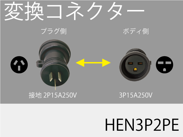 変換コネクター プラグ側3P15A