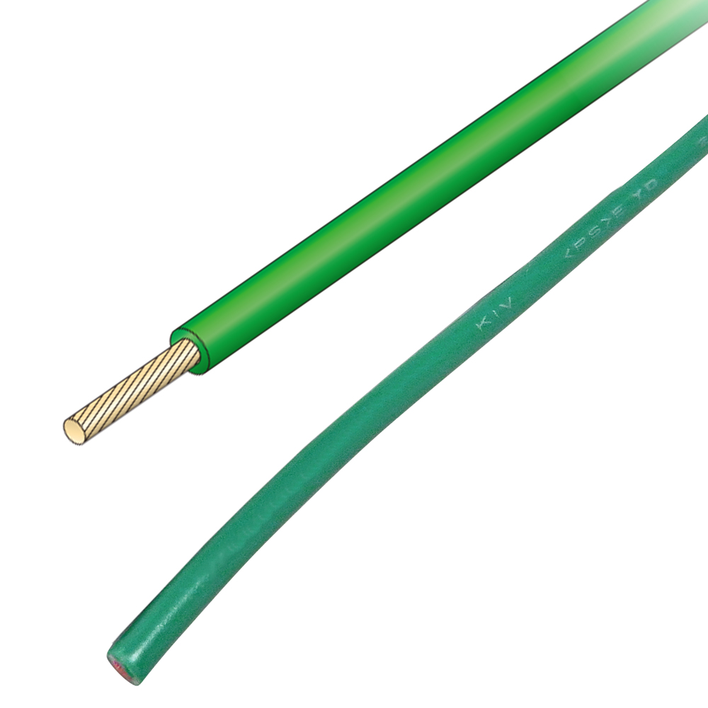 JAPPY 電気機器用ビニル絶縁電線 ＫＩＶ　２ＳＱ－ＪＰ　緑