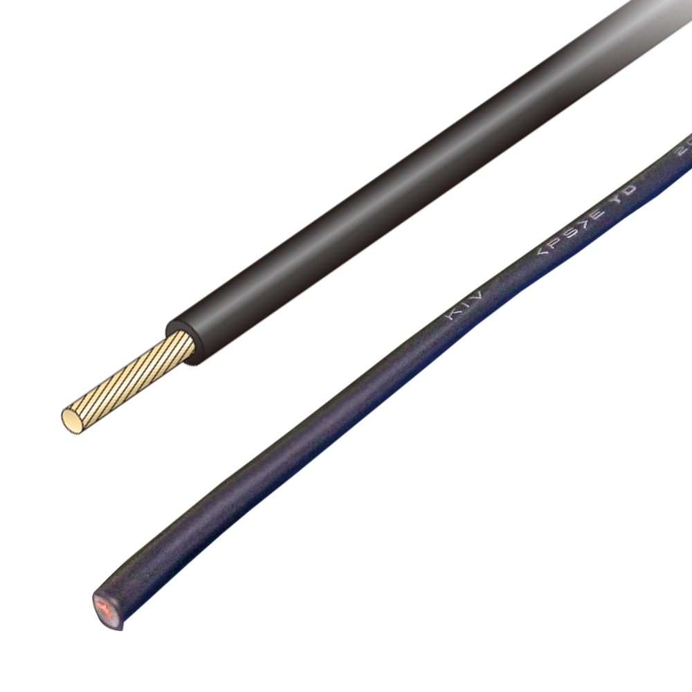 JAPPY 電気機器用ビニル絶縁電線 ＫＩＶ　２ＳＱ－ＪＰ　黒