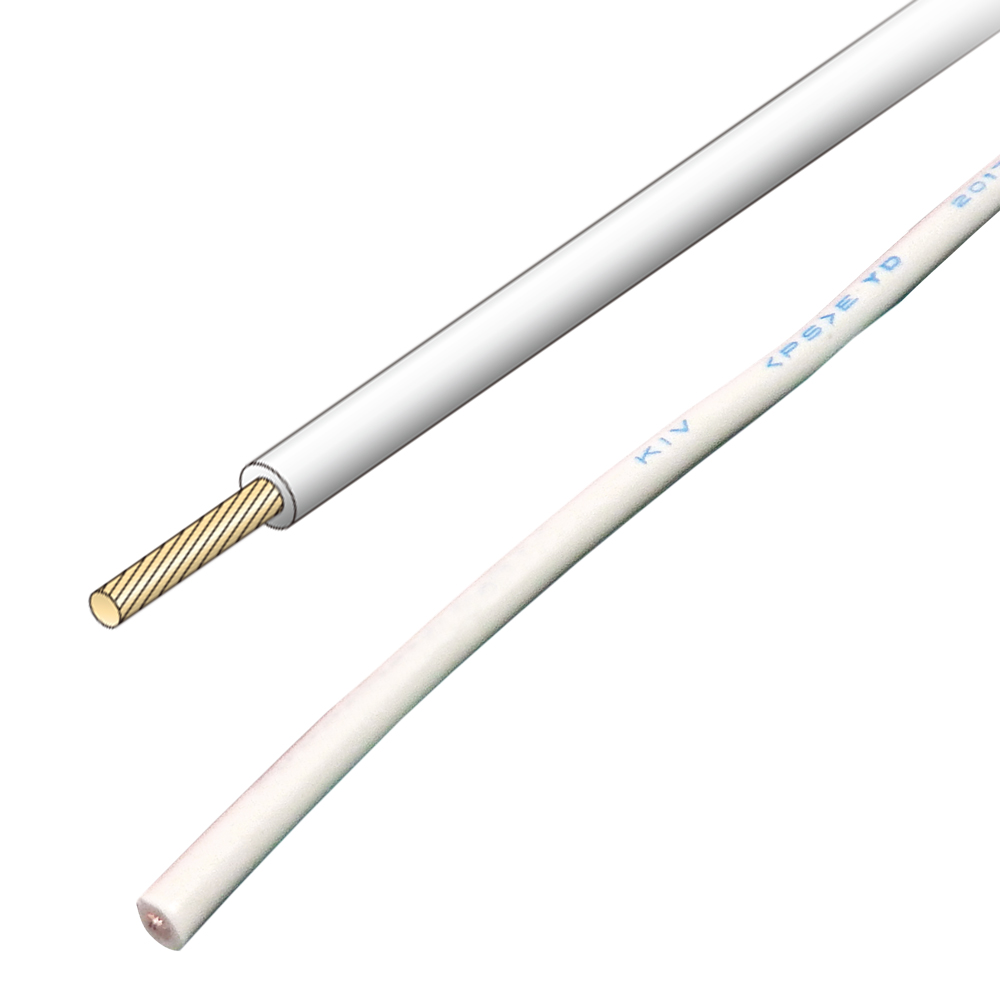 JAPPY 電気機器用ビニル絶縁電線 ＫＩＶ　１．２５ＳＱ－ＪＰ　白