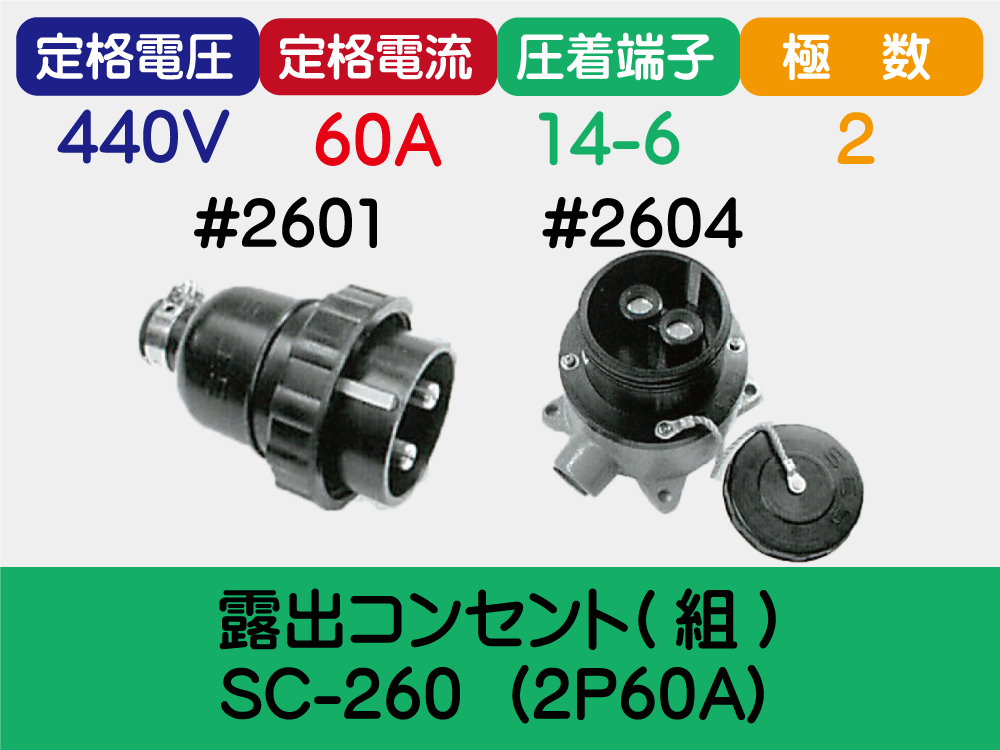 露出ｺﾝｾﾝﾄ(組) SC-260  (2P60A)