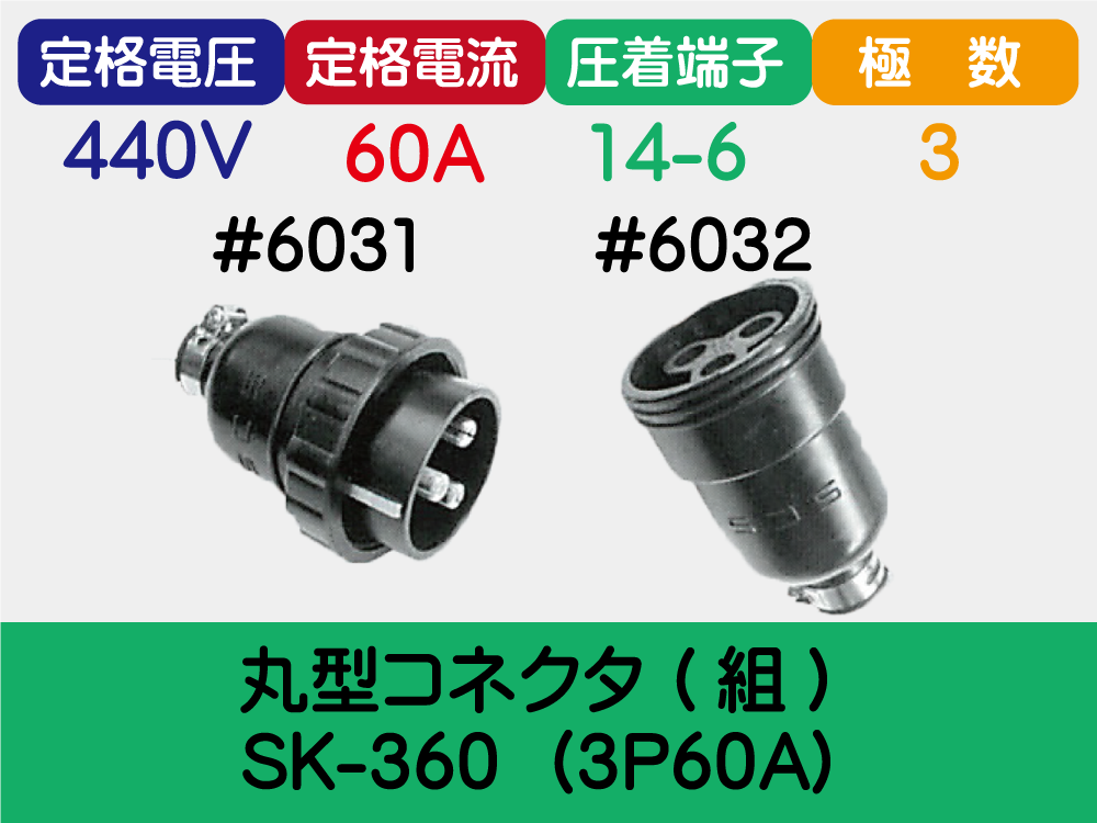 丸型ｺﾈｸﾀ (組) SK-360  (3P60A)