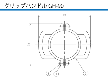 露出型コネクタ(防滴型) KR5-3100E グリップハンドルGH-90