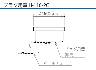 パイロットランプ付コネクタ EP5-3150E プラグ用蓋H-116-PC