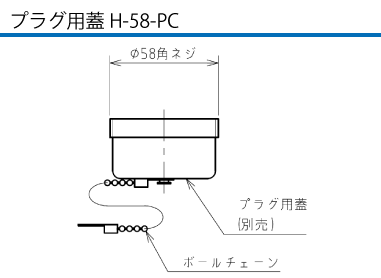 プラグ用蓋H-58-PC