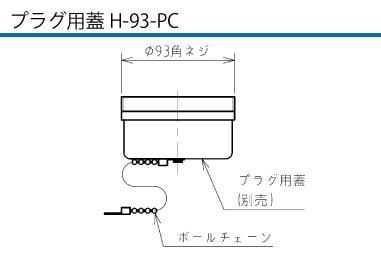 制御用多極型コネクタ H-1810 プラグ用蓋H-93-PC