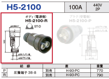 ボディ（電源側）H5-2100-R