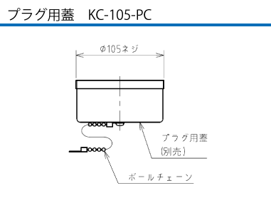 露出型コネクタ(防雨型) ER-360E プラグ用蓋KC-105-PC